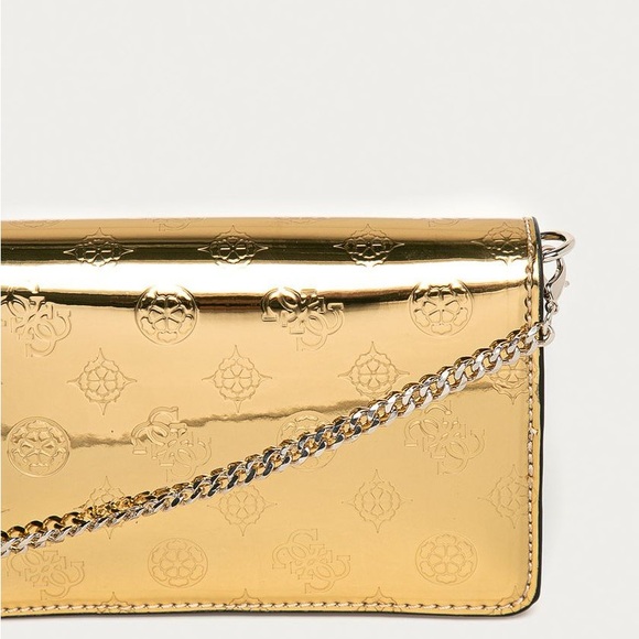 guess walk of fame gold mini crossbody bag - Picture 2 of 10